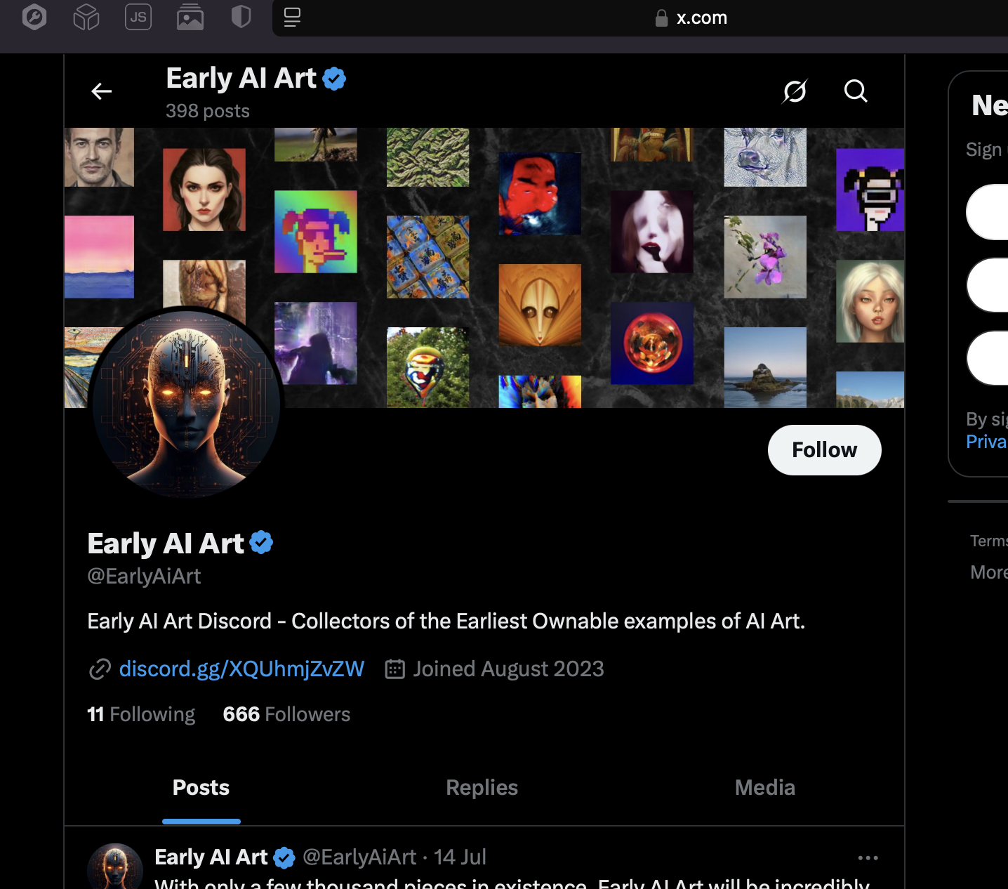 Early AI Art Twitter preview